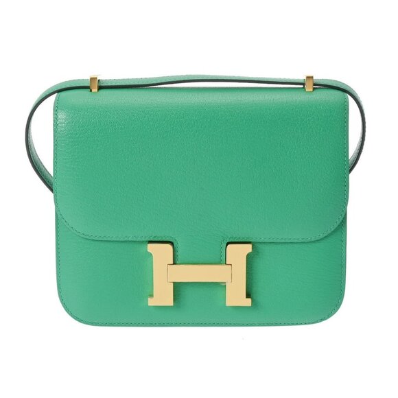 HERMES Constance 3 Mini 18 Miroir Mint shoulder bag - Picture 1 of 12